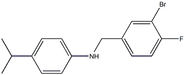 N-[(3-bromo-4-fluorophenyl)methyl]-4-(propan-2-yl)aniline 구조식 이미지