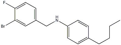 N-[(3-bromo-4-fluorophenyl)methyl]-4-butylaniline 구조식 이미지