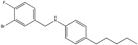 N-[(3-bromo-4-fluorophenyl)methyl]-4-pentylaniline 구조식 이미지