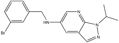 N-[(3-bromophenyl)methyl]-1-(propan-2-yl)-1H-pyrazolo[3,4-b]pyridin-5-amine 구조식 이미지