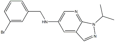 N-[(3-bromophenyl)methyl]-1-(propan-2-yl)-1H-pyrazolo[3,4-b]pyridin-5-amine Structure