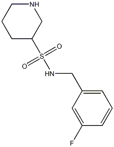 N-[(3-fluorophenyl)methyl]piperidine-3-sulfonamide Structure