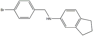 N-[(4-bromophenyl)methyl]-2,3-dihydro-1H-inden-5-amine 구조식 이미지