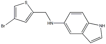 N-[(4-bromothiophen-2-yl)methyl]-1H-indol-5-amine 구조식 이미지