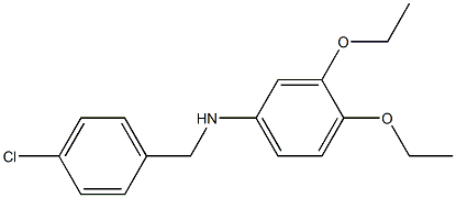 N-[(4-chlorophenyl)methyl]-3,4-diethoxyaniline Structure