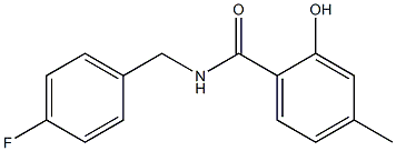 N-[(4-fluorophenyl)methyl]-2-hydroxy-4-methylbenzamide 구조식 이미지