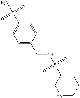 N-[(4-sulfamoylphenyl)methyl]piperidine-3-sulfonamide 구조식 이미지