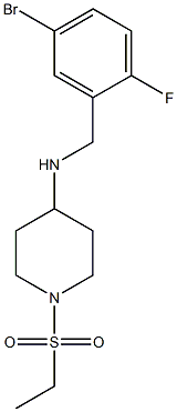N-[(5-bromo-2-fluorophenyl)methyl]-1-(ethanesulfonyl)piperidin-4-amine 구조식 이미지
