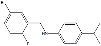 N-[(5-bromo-2-fluorophenyl)methyl]-4-(propan-2-yl)aniline 구조식 이미지