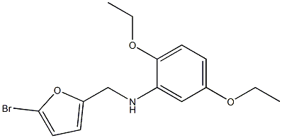 N-[(5-bromofuran-2-yl)methyl]-2,5-diethoxyaniline 구조식 이미지