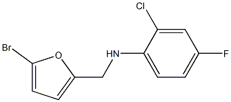 N-[(5-bromofuran-2-yl)methyl]-2-chloro-4-fluoroaniline Structure