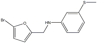 N-[(5-bromofuran-2-yl)methyl]-3-(methylsulfanyl)aniline 구조식 이미지