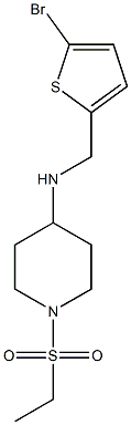 N-[(5-bromothiophen-2-yl)methyl]-1-(ethanesulfonyl)piperidin-4-amine Structure