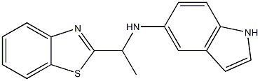 N-[1-(1,3-benzothiazol-2-yl)ethyl]-1H-indol-5-amine 구조식 이미지