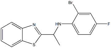 N-[1-(1,3-benzothiazol-2-yl)ethyl]-2-bromo-4-fluoroaniline 구조식 이미지