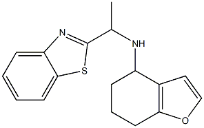 N-[1-(1,3-benzothiazol-2-yl)ethyl]-4,5,6,7-tetrahydro-1-benzofuran-4-amine 구조식 이미지