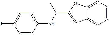 N-[1-(1-benzofuran-2-yl)ethyl]-4-iodoaniline Structure