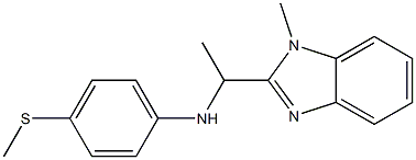 N-[1-(1-methyl-1H-1,3-benzodiazol-2-yl)ethyl]-4-(methylsulfanyl)aniline Structure