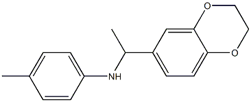 N-[1-(2,3-dihydro-1,4-benzodioxin-6-yl)ethyl]-4-methylaniline Structure