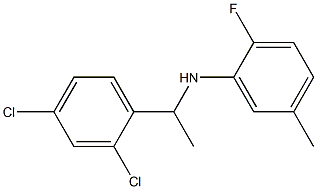 N-[1-(2,4-dichlorophenyl)ethyl]-2-fluoro-5-methylaniline 구조식 이미지