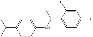 N-[1-(2,4-difluorophenyl)ethyl]-4-(propan-2-yl)aniline Structure