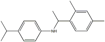 N-[1-(2,4-dimethylphenyl)ethyl]-4-(propan-2-yl)aniline 구조식 이미지