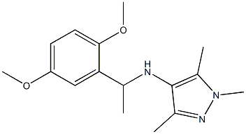 N-[1-(2,5-dimethoxyphenyl)ethyl]-1,3,5-trimethyl-1H-pyrazol-4-amine 구조식 이미지