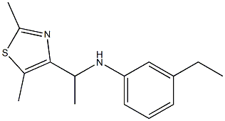 N-[1-(2,5-dimethyl-1,3-thiazol-4-yl)ethyl]-3-ethylaniline 구조식 이미지