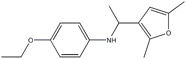 N-[1-(2,5-dimethylfuran-3-yl)ethyl]-4-ethoxyaniline 구조식 이미지