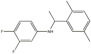 N-[1-(2,5-dimethylphenyl)ethyl]-3,4-difluoroaniline Structure