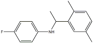 N-[1-(2,5-dimethylphenyl)ethyl]-4-fluoroaniline 구조식 이미지