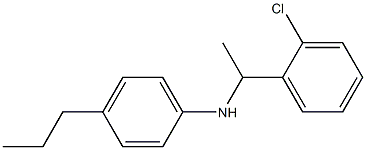 N-[1-(2-chlorophenyl)ethyl]-4-propylaniline 구조식 이미지