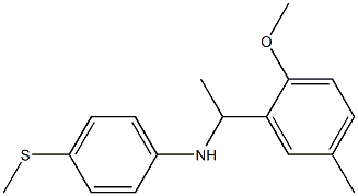 N-[1-(2-methoxy-5-methylphenyl)ethyl]-4-(methylsulfanyl)aniline 구조식 이미지