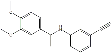 N-[1-(3,4-dimethoxyphenyl)ethyl]-3-ethynylaniline 구조식 이미지