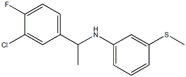 N-[1-(3-chloro-4-fluorophenyl)ethyl]-3-(methylsulfanyl)aniline 구조식 이미지