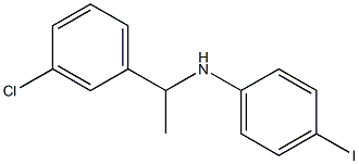 N-[1-(3-chlorophenyl)ethyl]-4-iodoaniline 구조식 이미지