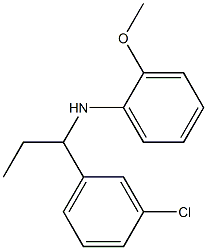 N-[1-(3-chlorophenyl)propyl]-2-methoxyaniline 구조식 이미지