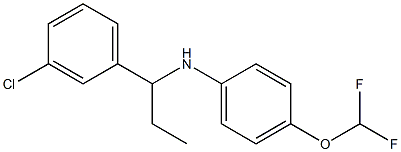 N-[1-(3-chlorophenyl)propyl]-4-(difluoromethoxy)aniline Structure