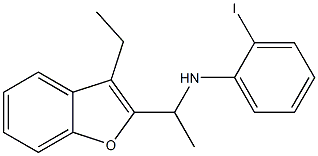 N-[1-(3-ethyl-1-benzofuran-2-yl)ethyl]-2-iodoaniline 구조식 이미지