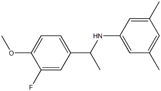 N-[1-(3-fluoro-4-methoxyphenyl)ethyl]-3,5-dimethylaniline 구조식 이미지