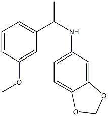 N-[1-(3-methoxyphenyl)ethyl]-2H-1,3-benzodioxol-5-amine 구조식 이미지