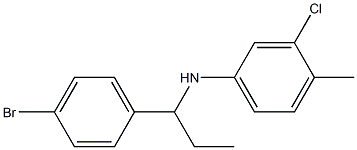 N-[1-(4-bromophenyl)propyl]-3-chloro-4-methylaniline Structure