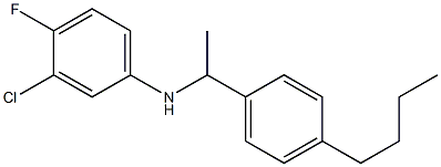 N-[1-(4-butylphenyl)ethyl]-3-chloro-4-fluoroaniline 구조식 이미지