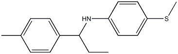 N-[1-(4-methylphenyl)propyl]-4-(methylsulfanyl)aniline Structure