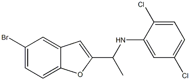 N-[1-(5-bromo-1-benzofuran-2-yl)ethyl]-2,5-dichloroaniline Structure