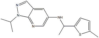 N-[1-(5-methylthiophen-2-yl)ethyl]-1-(propan-2-yl)-1H-pyrazolo[3,4-b]pyridin-5-amine Structure