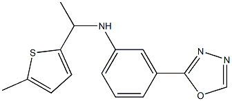 N-[1-(5-methylthiophen-2-yl)ethyl]-3-(1,3,4-oxadiazol-2-yl)aniline Structure