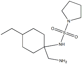 N-[1-(aminomethyl)-4-ethylcyclohexyl]pyrrolidine-1-sulfonamide 구조식 이미지