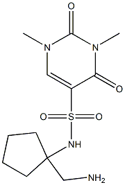 N-[1-(aminomethyl)cyclopentyl]-1,3-dimethyl-2,4-dioxo-1,2,3,4-tetrahydropyrimidine-5-sulfonamide 구조식 이미지