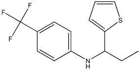 N-[1-(thiophen-2-yl)propyl]-4-(trifluoromethyl)aniline 구조식 이미지